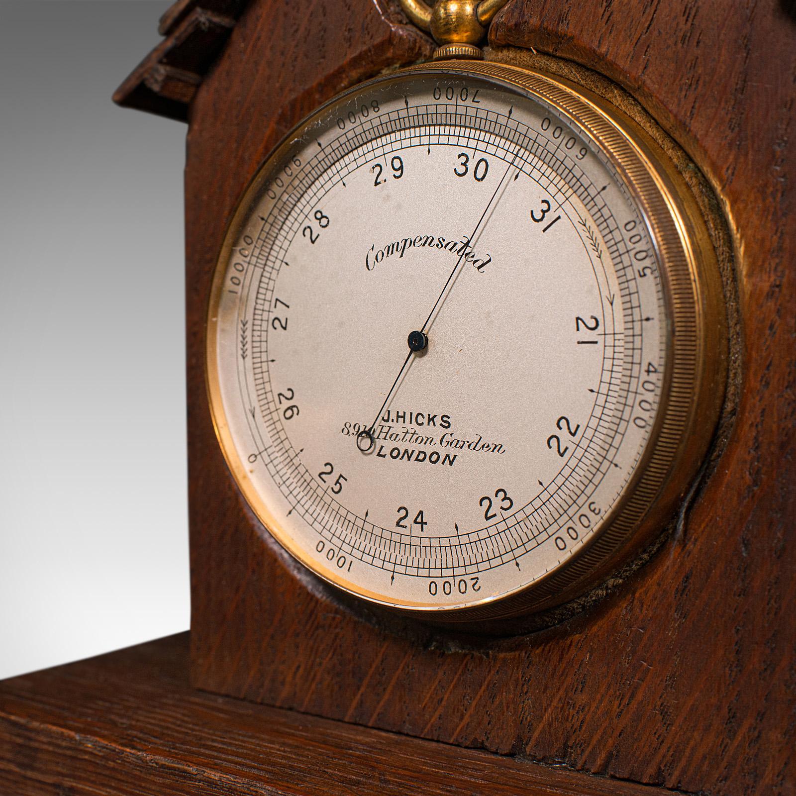 Antikes Barometer-Endemeter, englisch, Explorer's Instrument, Hicks, viktorianisch im Angebot 5