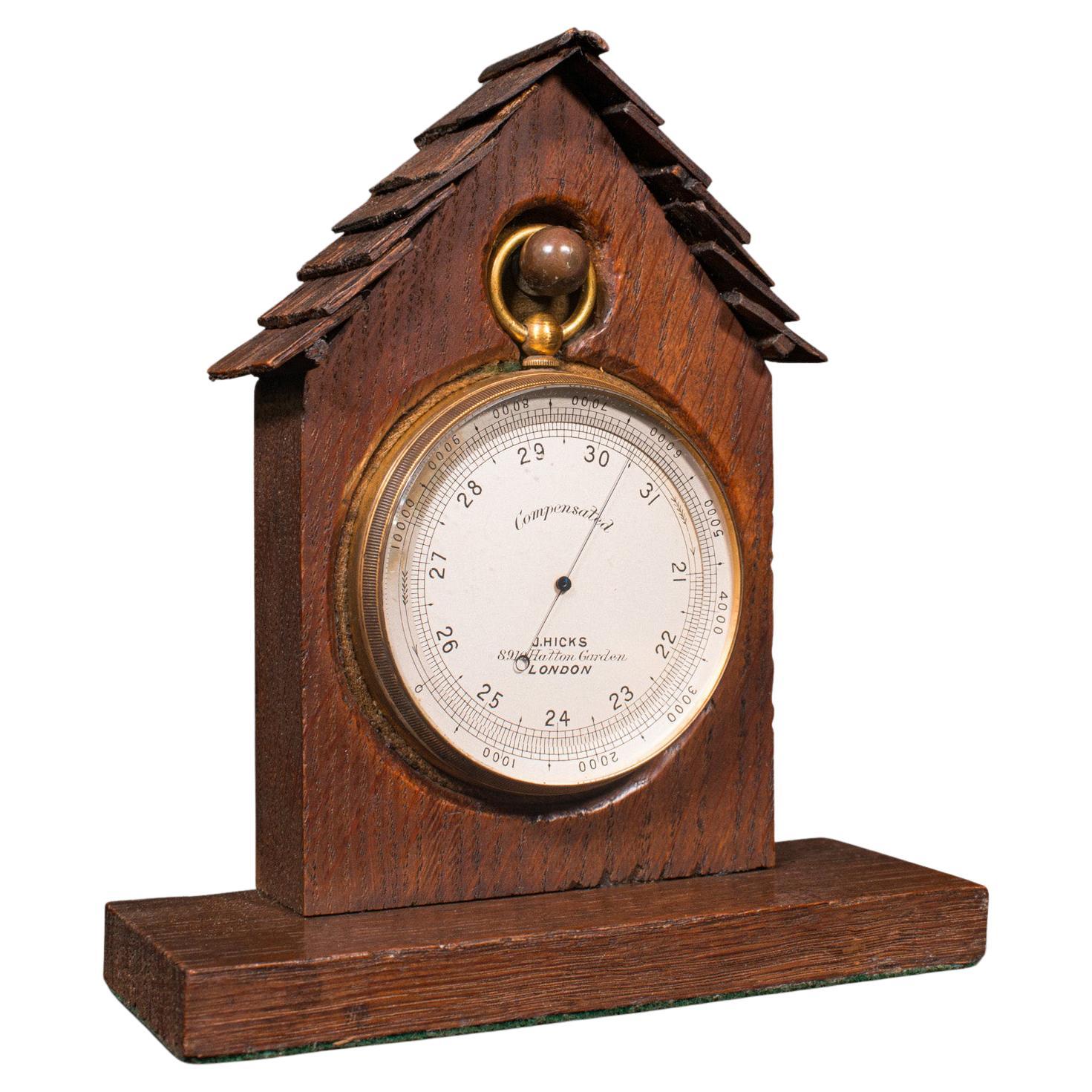 Antique Barometer Altimeter, English, Explorer's Instrument, Hicks, Victorian For Sale