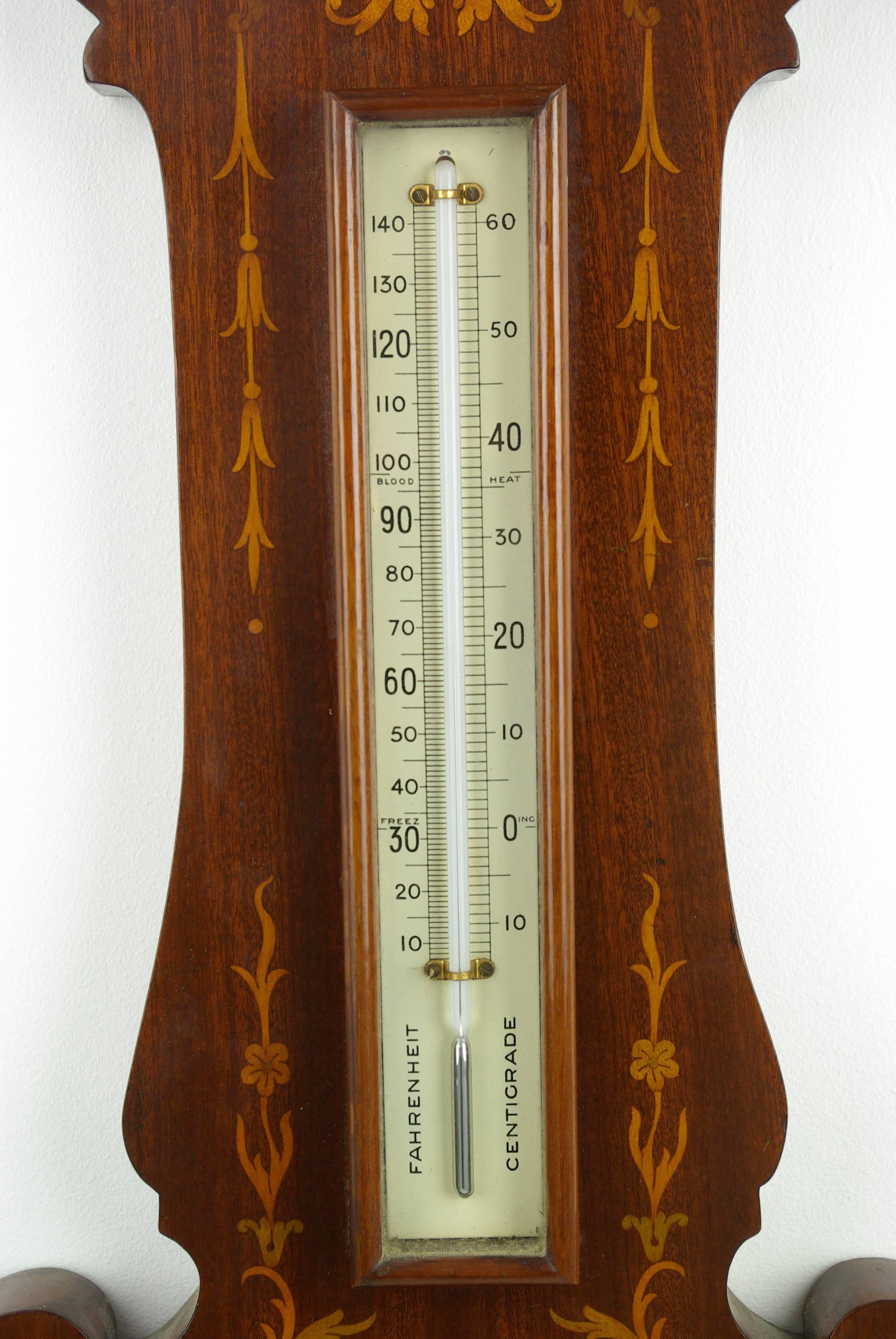 Scottish Antique Barometer, Decorative Barometer, Aneroid Barometer, Scotland, 1910