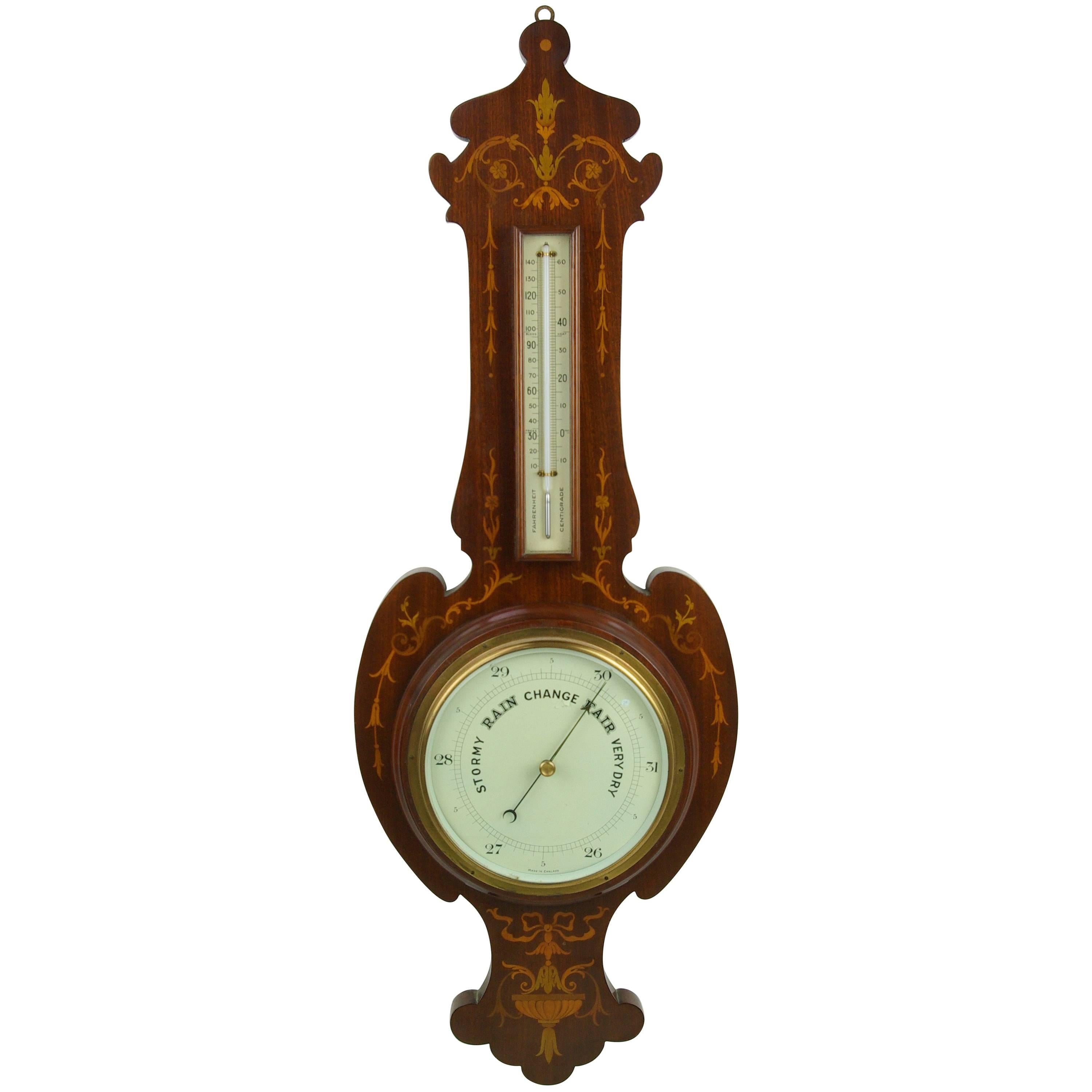 Antique Barometer, Decorative Barometer, Aneroid Barometer, Scotland, 1910