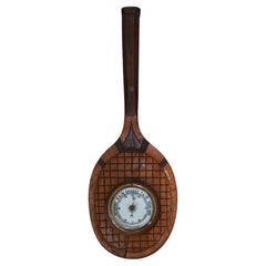 Antique Barometer Tennis Racquet Club Aneroid 1930