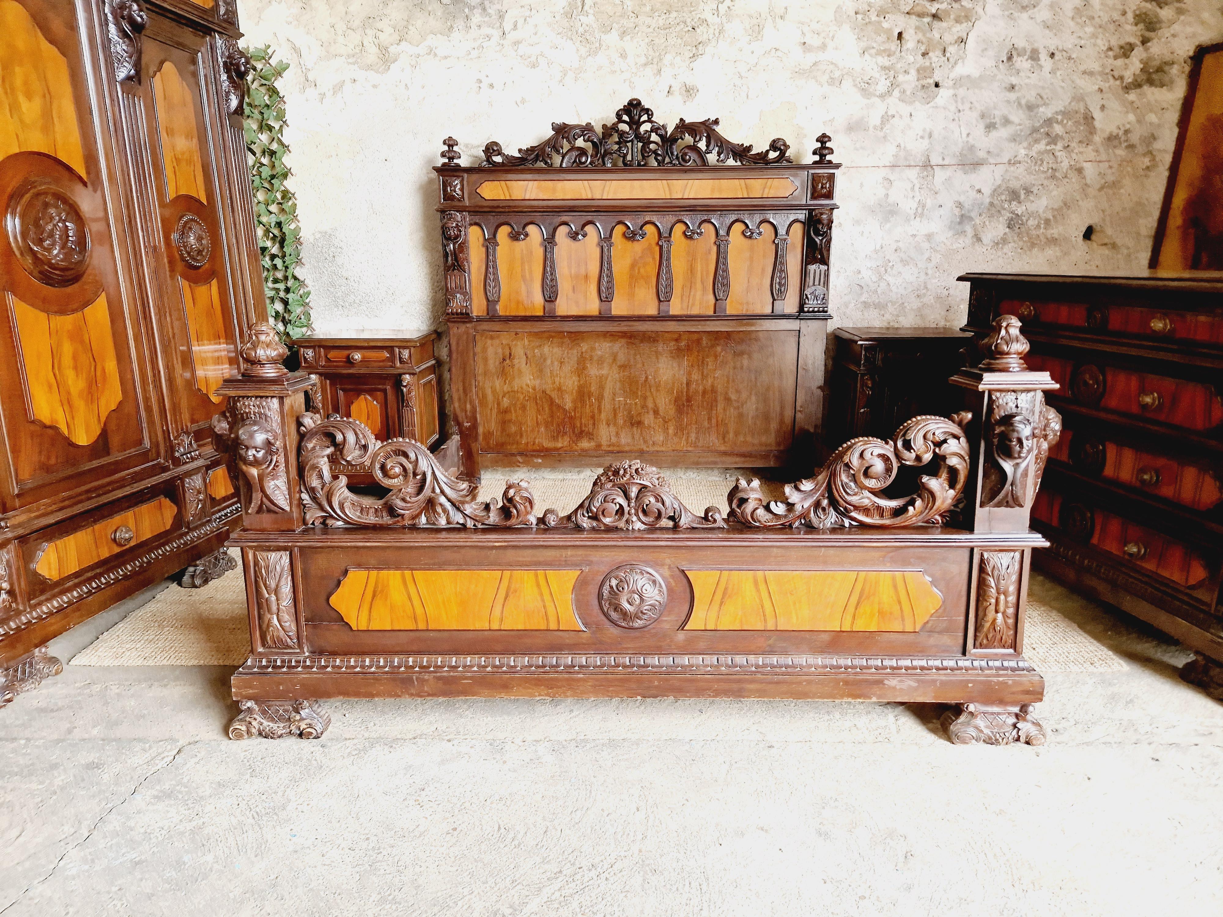 Antique Baroque Bedroom Set 19th Century 7