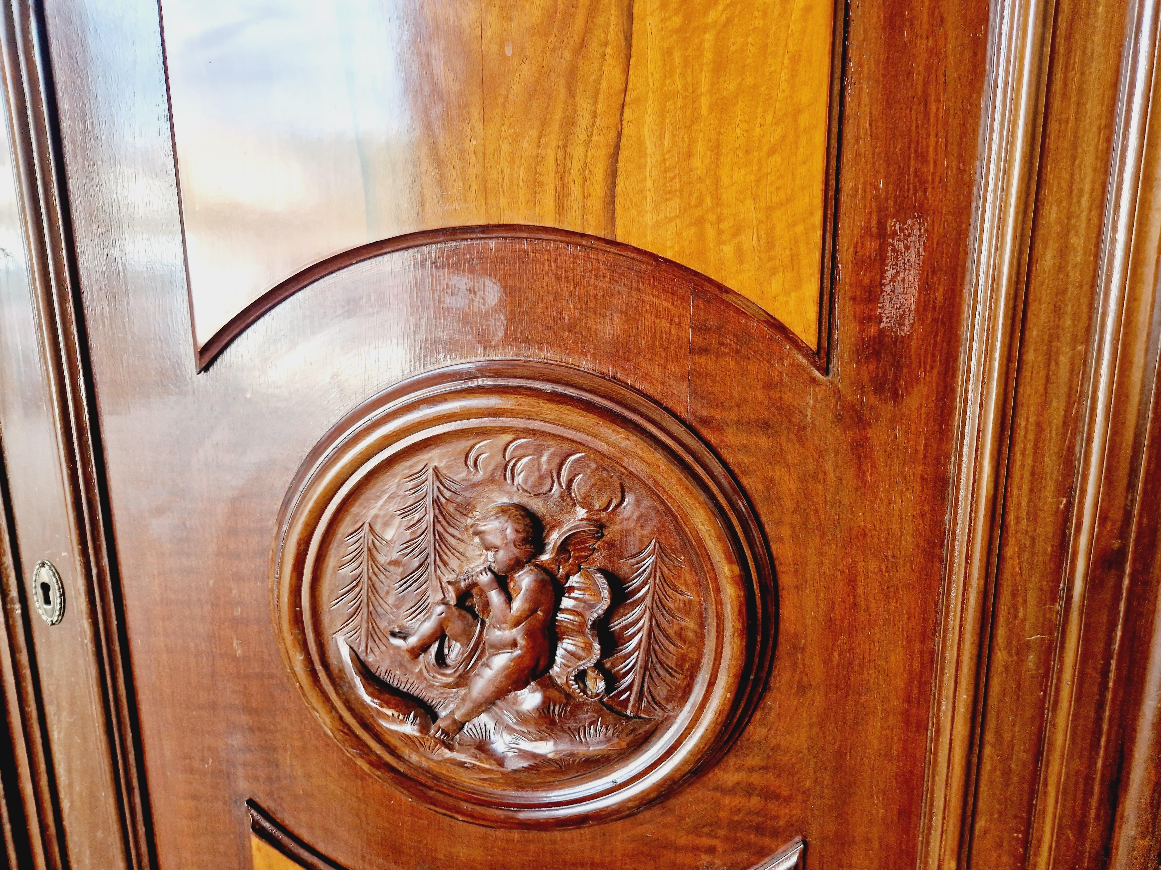 Oak Antique Baroque Bedroom Set 19th Century