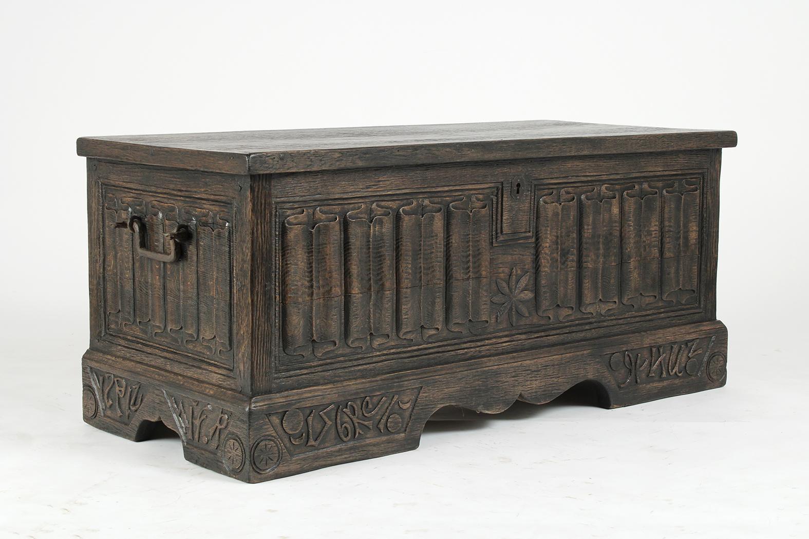 Hand-Carved Antique Baroque Trunk