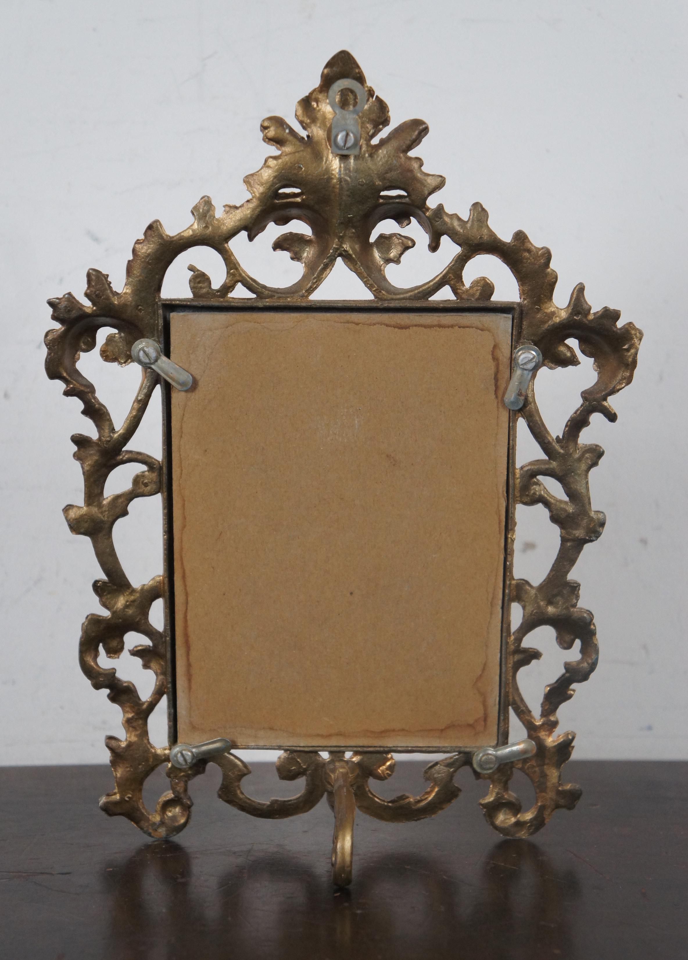 vintage cast iron picture frame