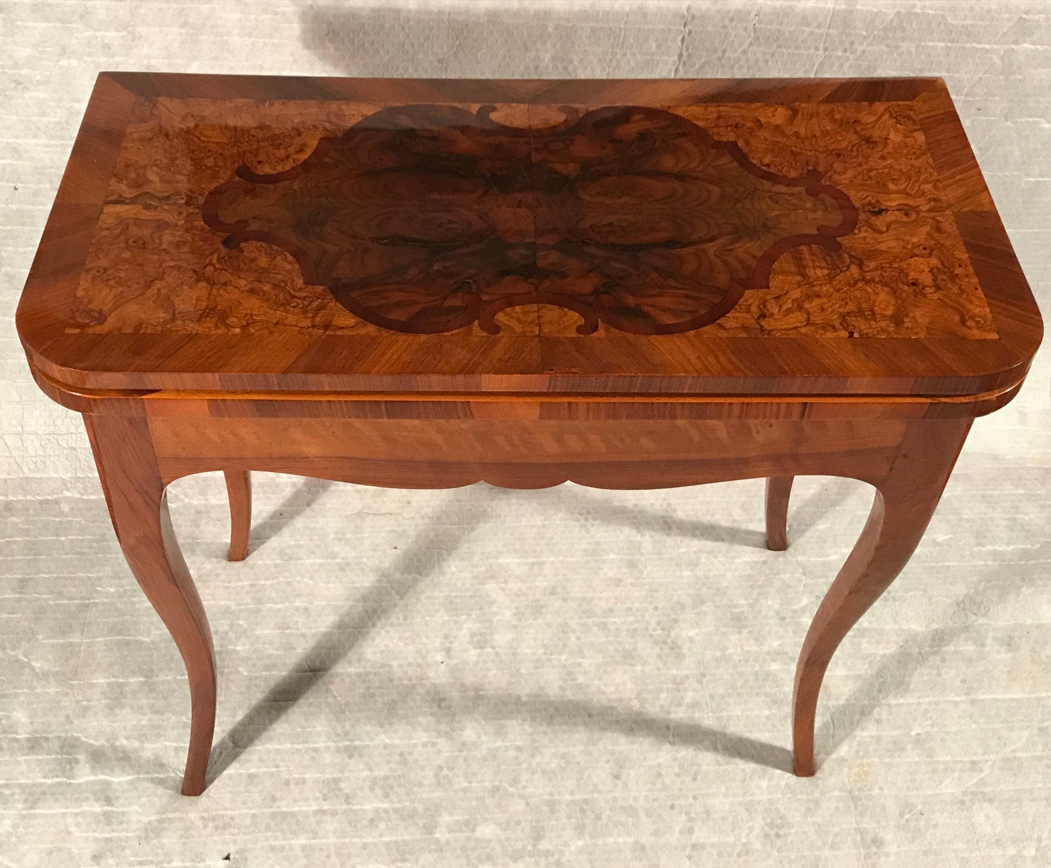 Maple Antique Baroque Game Table from 1770 - Southern Germany For Sale