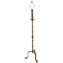 Antique Baroque Gilded Iron Torchiere
