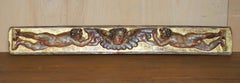 ANTiQUE BAROQUE GILTWOOD CARVED, POLYCHROME PAINTED 18TH CENTURY PUTTI SUPRAPORT