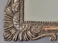 Antique Baroque Hand Hammered Sterling Silver Picture Frame
