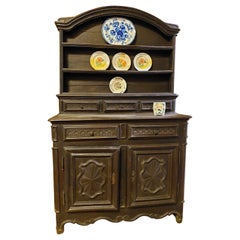 Antique Baroque Plate Rack in Carved Walnut, 18th Century Italy