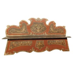 Banc d'appoint baroque ancien en peuplier laqué, Italie du 18ème siècle « Florence »
