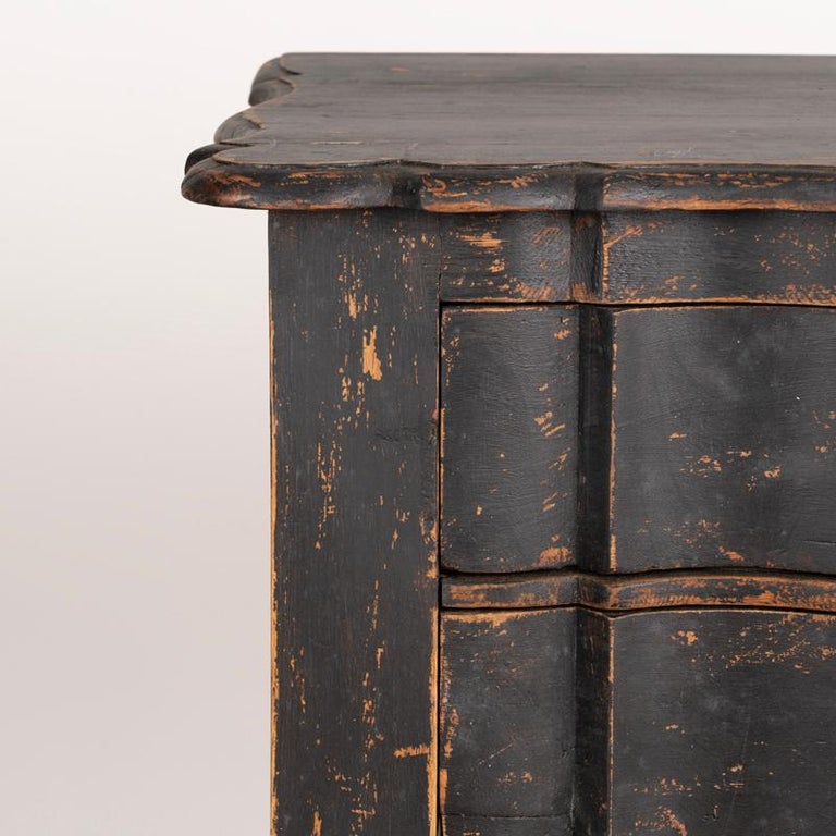Antique Baroque Side Table Painted Black from Denmark For Sale at 1stDibs