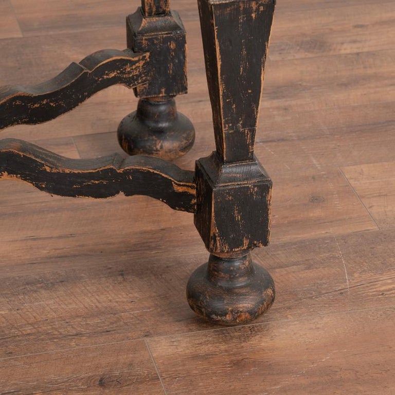 Antique Baroque Side Table Painted Black from Denmark For Sale at 1stDibs