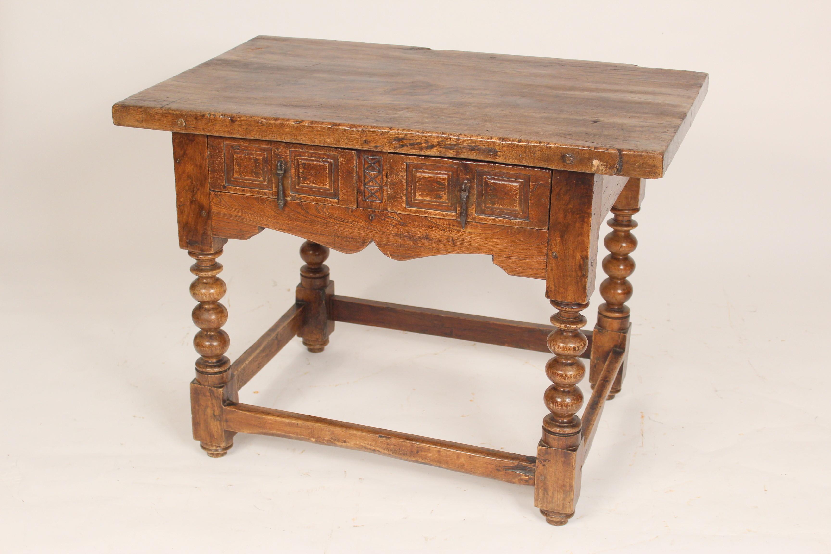 European Antique Baroque Single Drawer Occasional Table For Sale