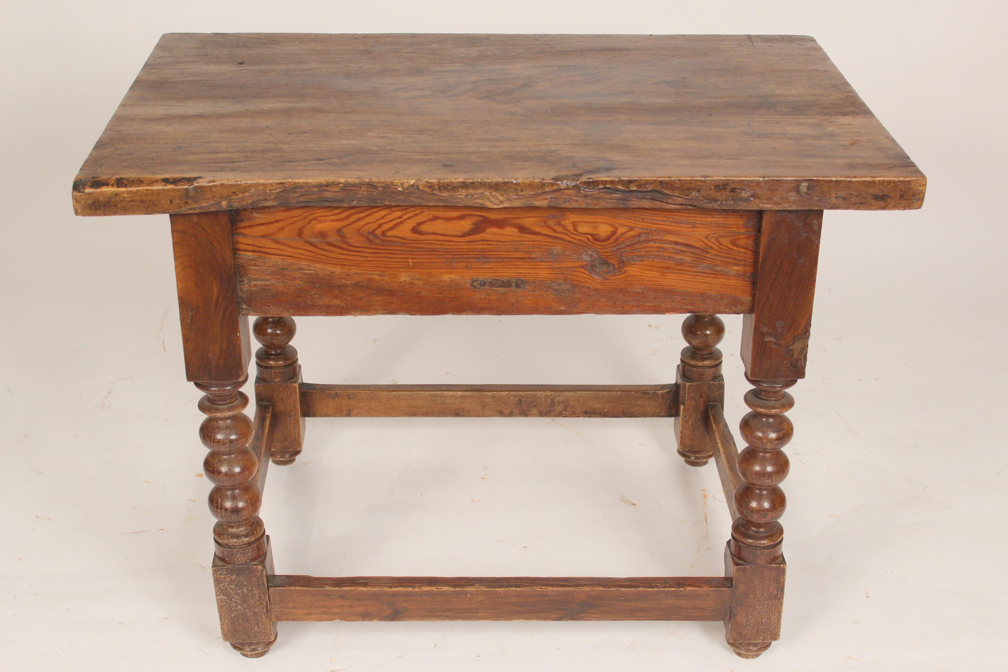 18th Century and Earlier Antique Baroque Single Drawer Occasional Table For Sale
