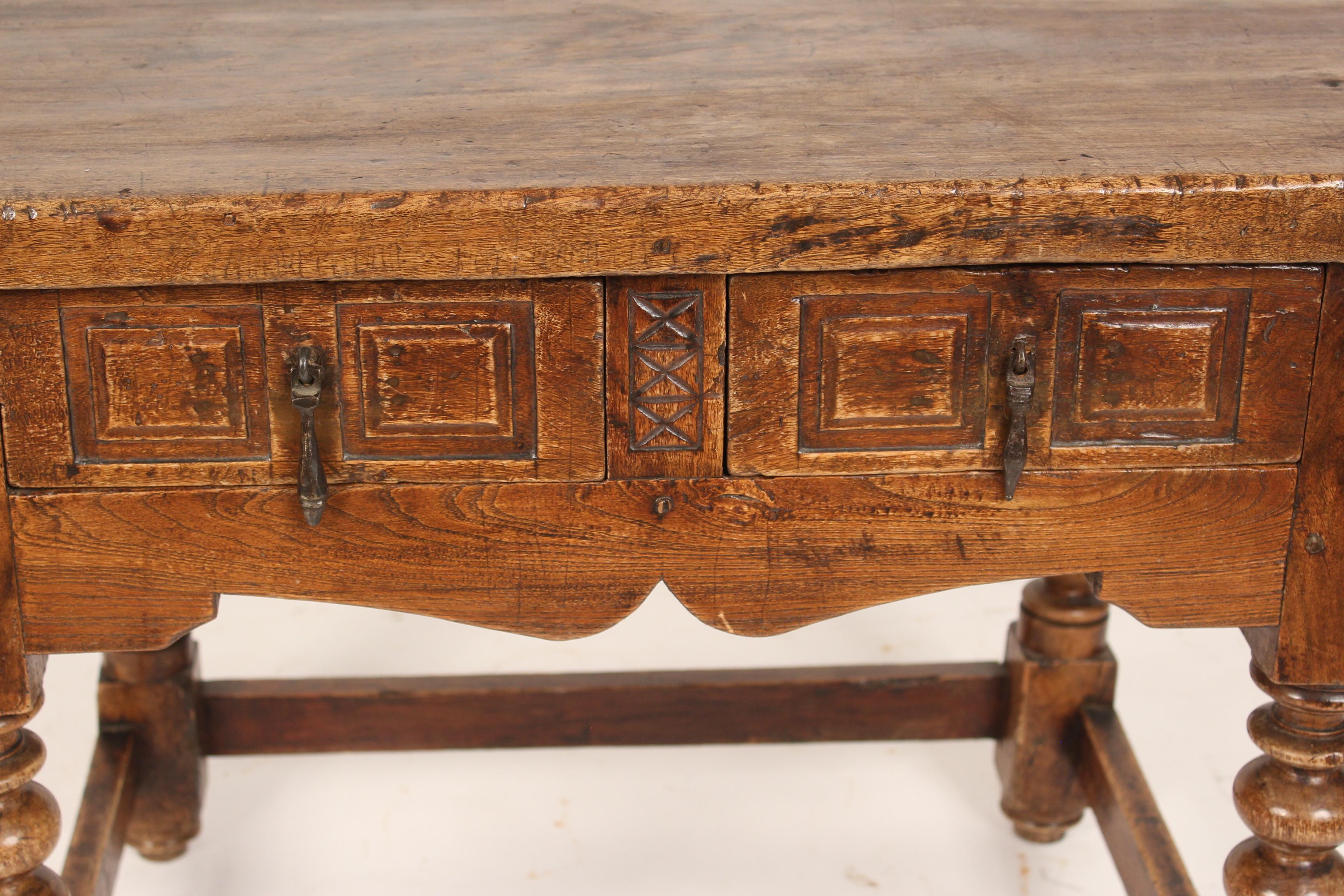 Antique Baroque Single Drawer Occasional Table For Sale 1