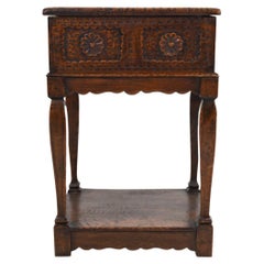 Antique Baroque-Style Carved Oak Bible Box