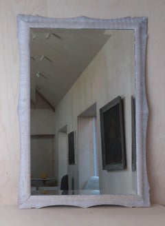 Antique Baroque Style Limed Oak Mirror. English, 19th Century