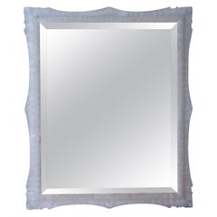 Antique Baroque Style Limed Oak Mirror. English, 19th Century