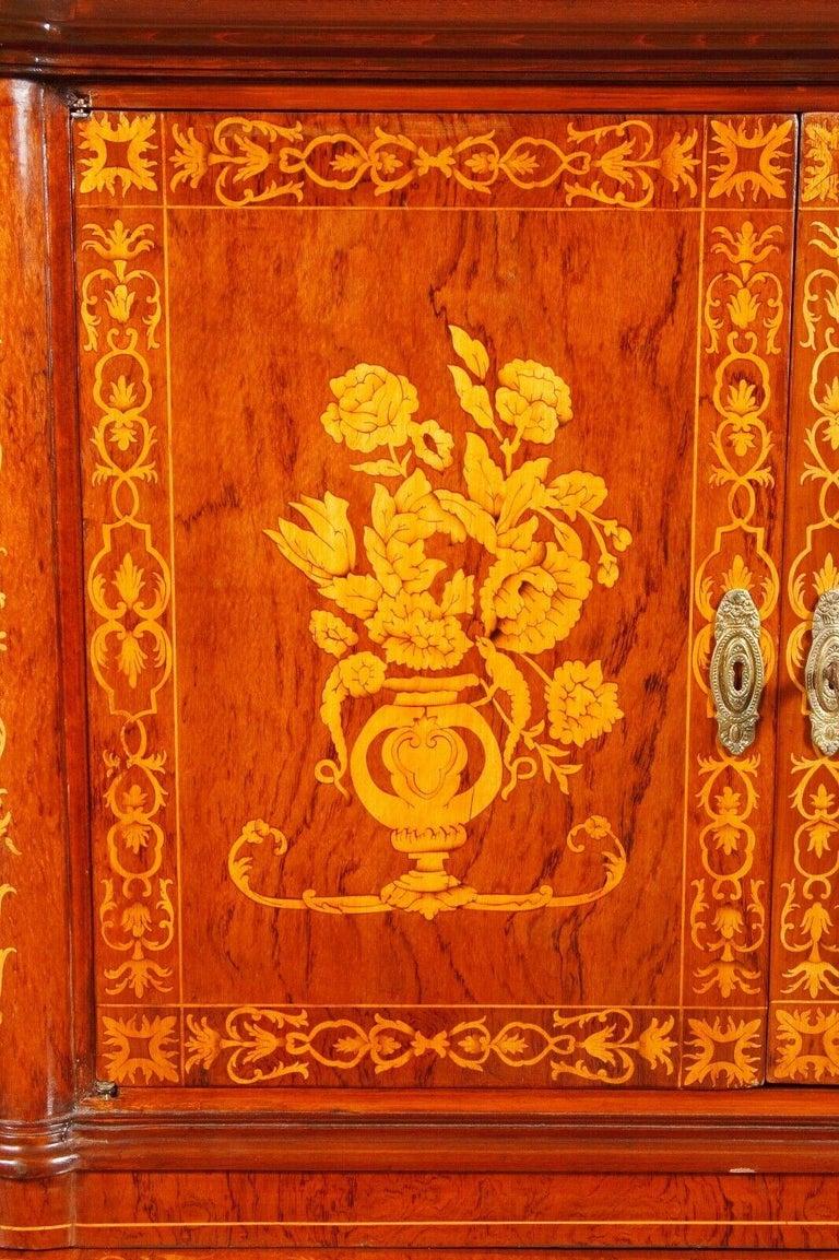 Antique Baroque Style Top Desk / Secretary Fully Inlaid For Sale 1