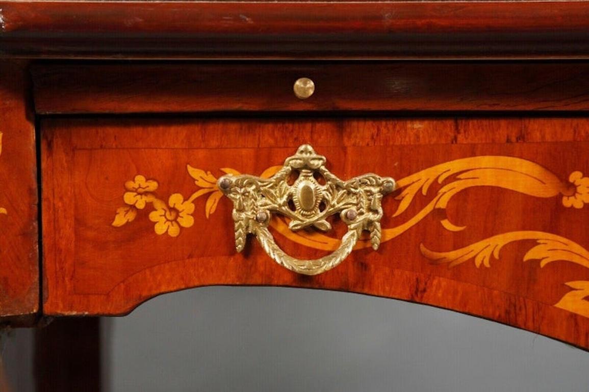 Antique Baroque Style Top Desk / Secretary Fully Inlaid For Sale 2