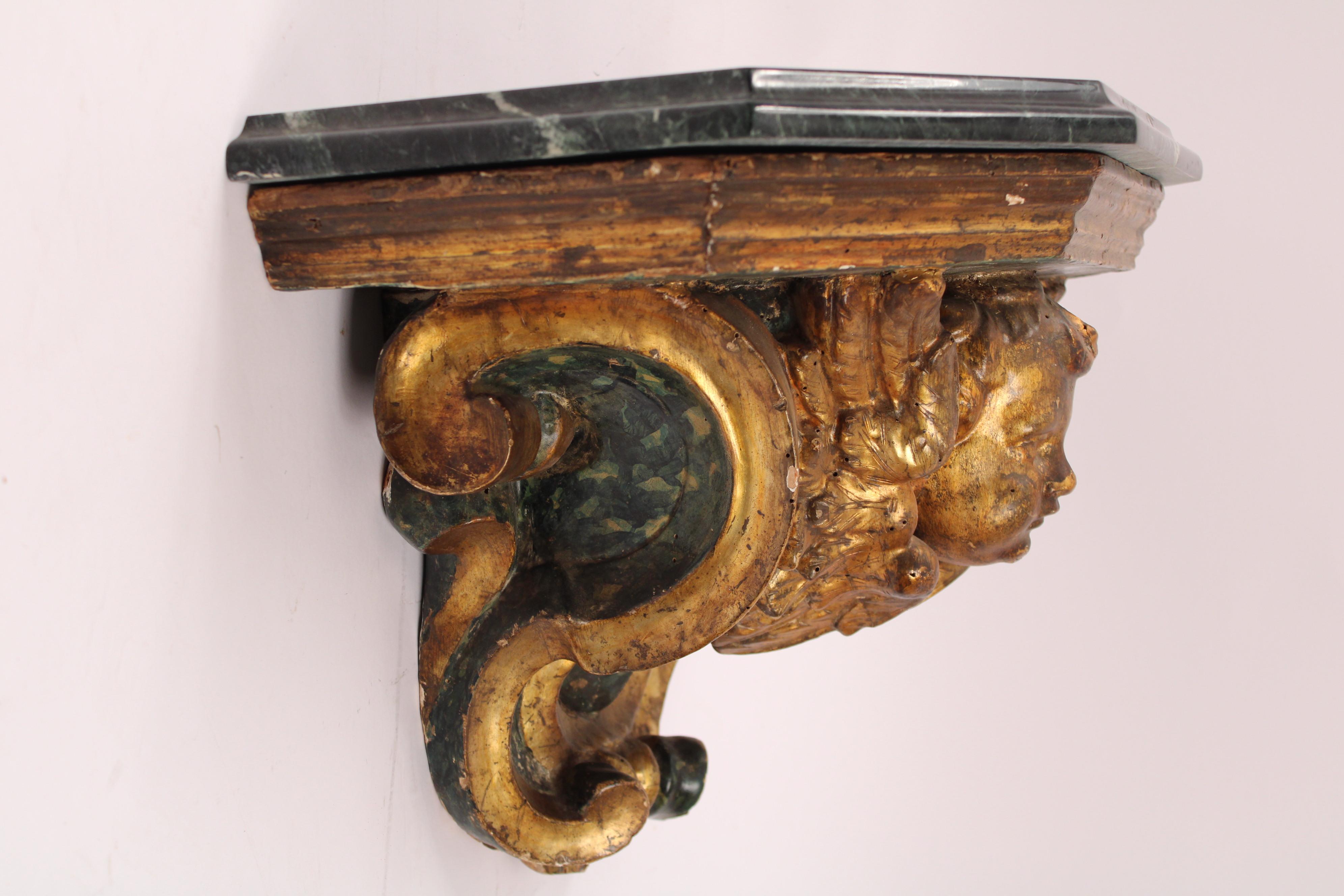 18th Century and Earlier Antique Baroque Style Wall Bracket For Sale