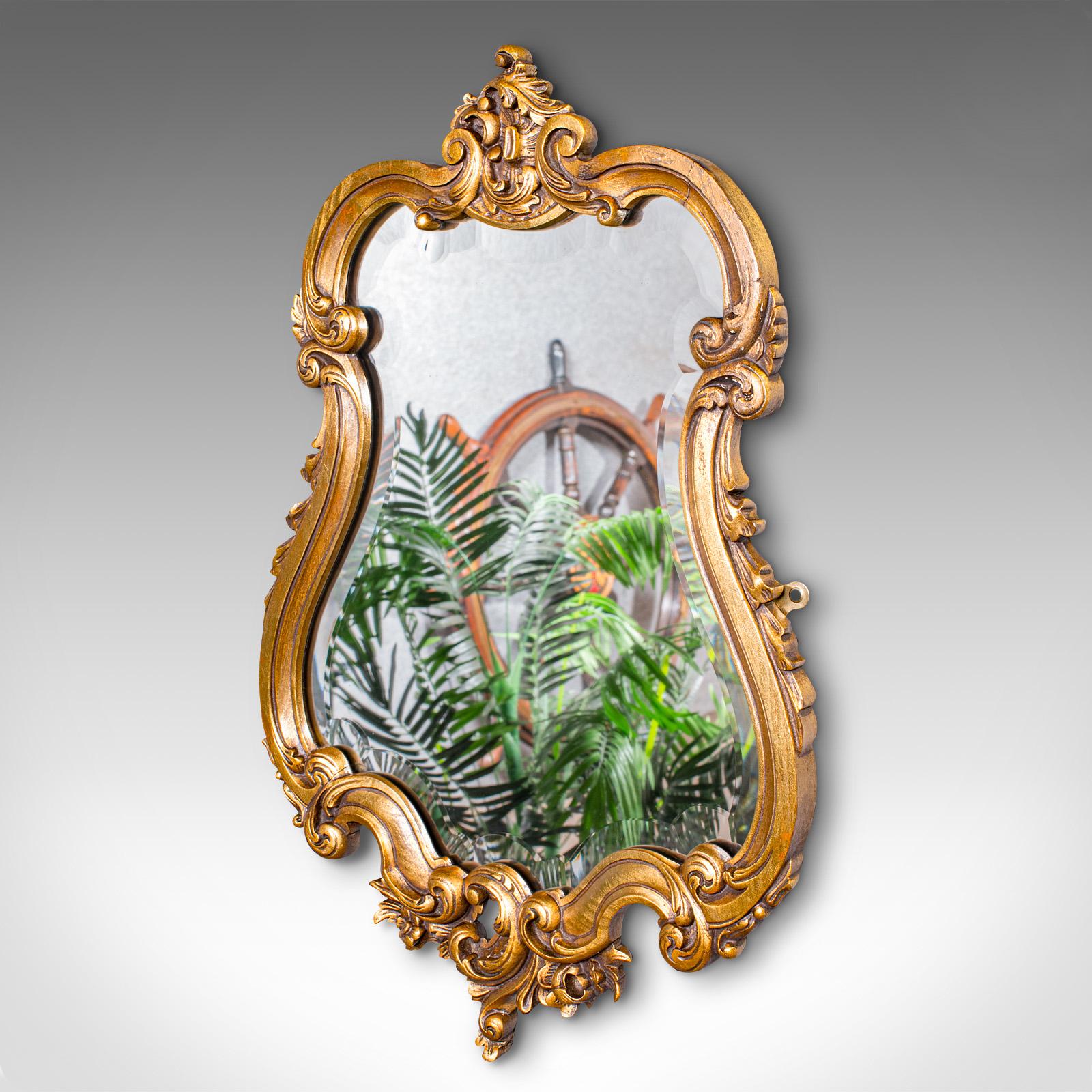 Antique Baroque Wall Mirror, French, Giltwood, Vanity, Hallway, Edwardian, 1910 In Good Condition For Sale In Hele, Devon, GB