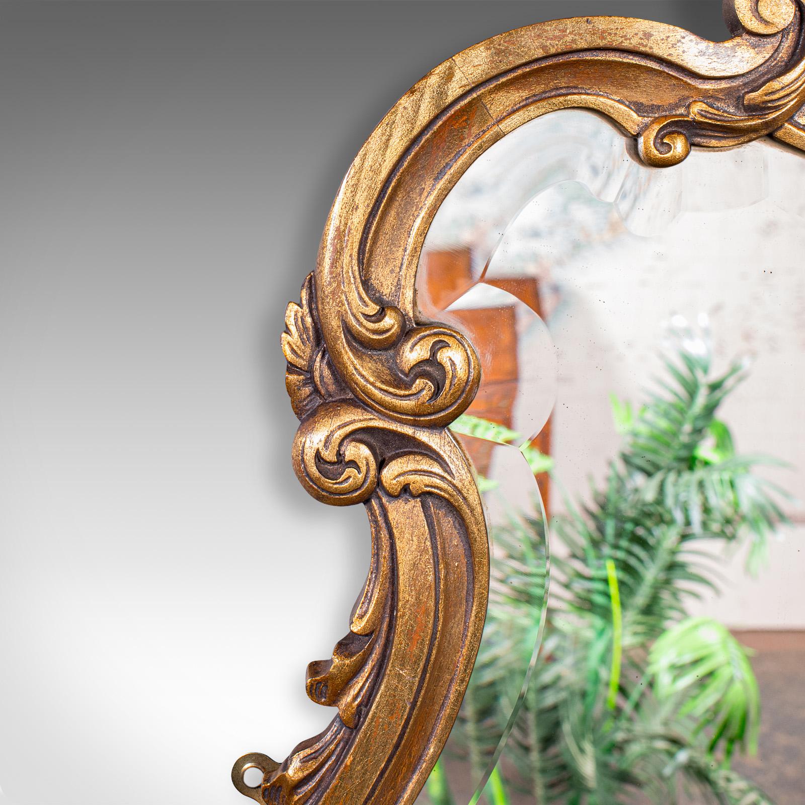 Antique Baroque Wall Mirror, French, Giltwood, Vanity, Hallway, Edwardian, 1910 For Sale 1
