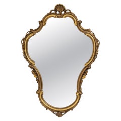 Antique Baroque Wall Mirror, Gold Giltwood Frame, French Design, 1900s