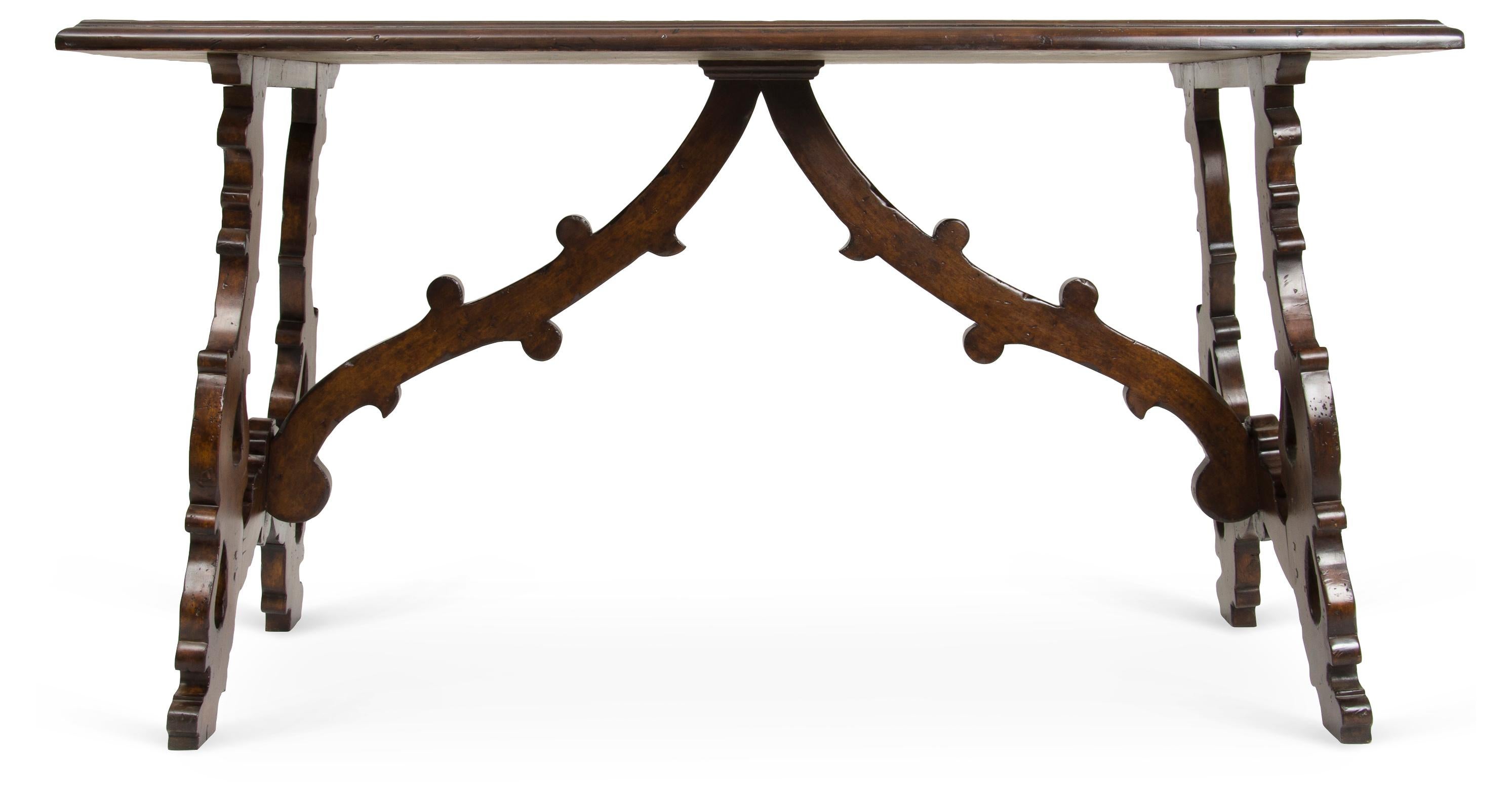 Contemporary Antique style Baroque Walnut Dining Table For Sale