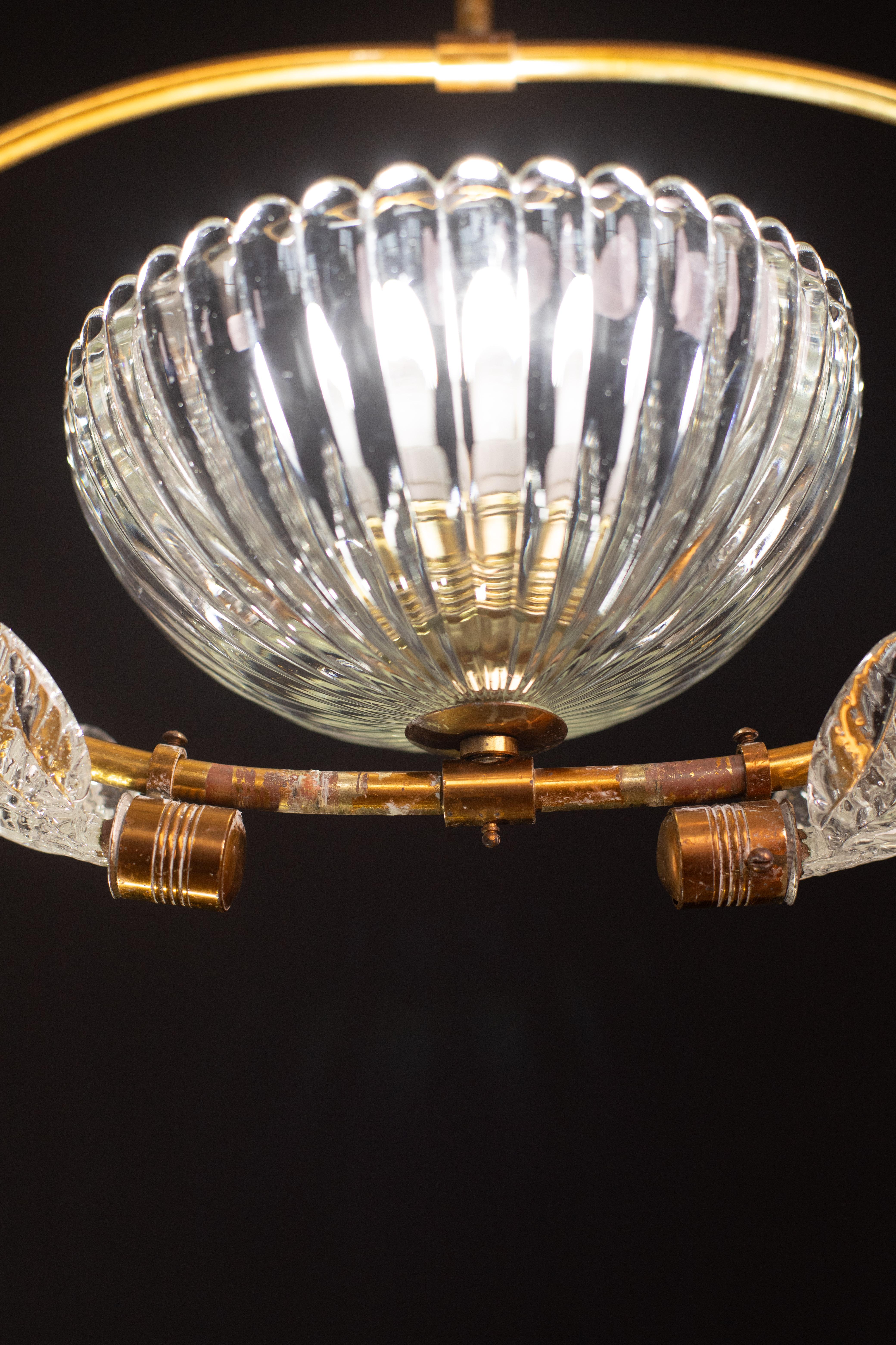 Antique Barovier e Toso Pendant Light, 1940 For Sale 5