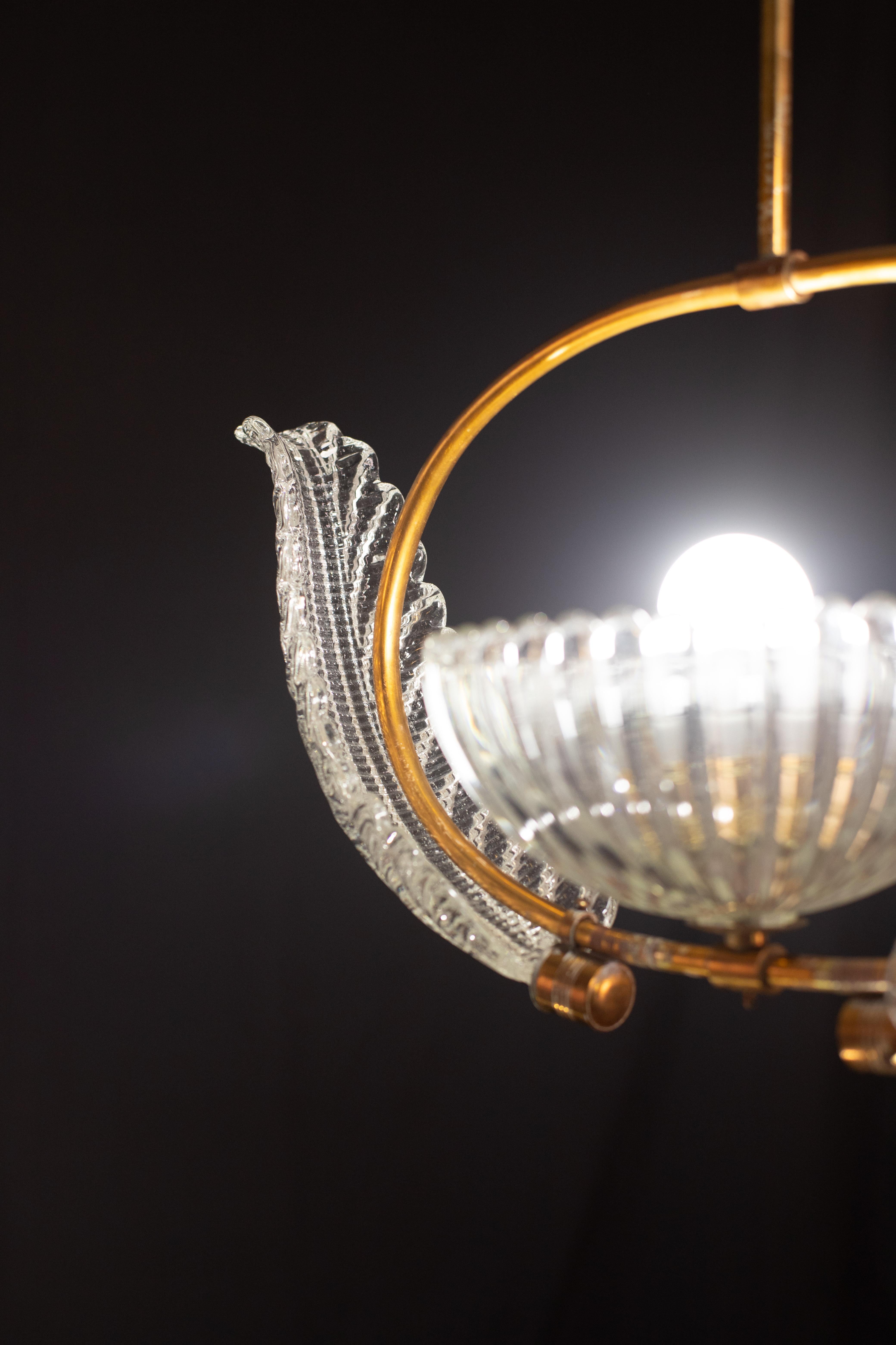 Antique Barovier e Toso Pendant Light, 1940 For Sale 4