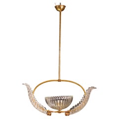 Antique Barovier e Toso Pendant Light, 1940