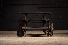 Antique Barrett-Cravens Adjustable Steel Rolling Die Cart