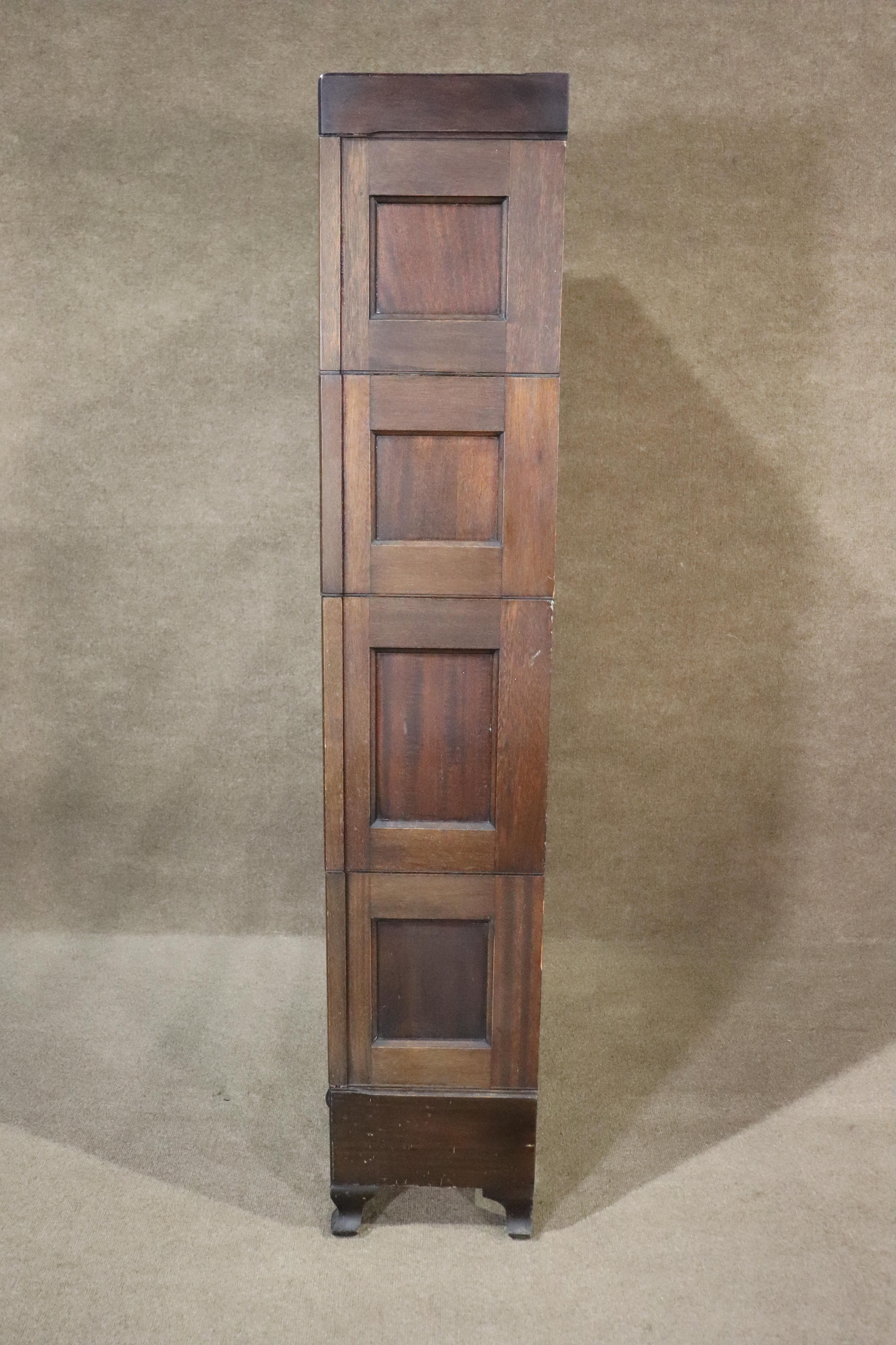 Glass Antique Barrister Bookcase For Sale