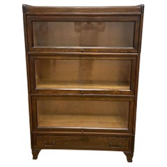 Antikes Bücherregal/Schrank im Barrister-Stil mit Glasüberzug