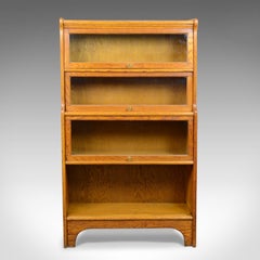 Antique Barrister's Bookcase, Four-Section, Glazed, Globe Wernicke Taste