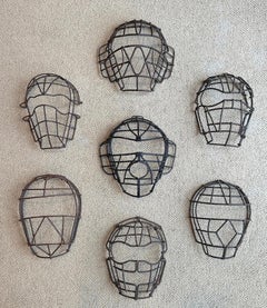 Antique Baseball Catchers Mask Collection (7)