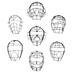 Collection de masques d'attrapeurs de baseball anciens (7)