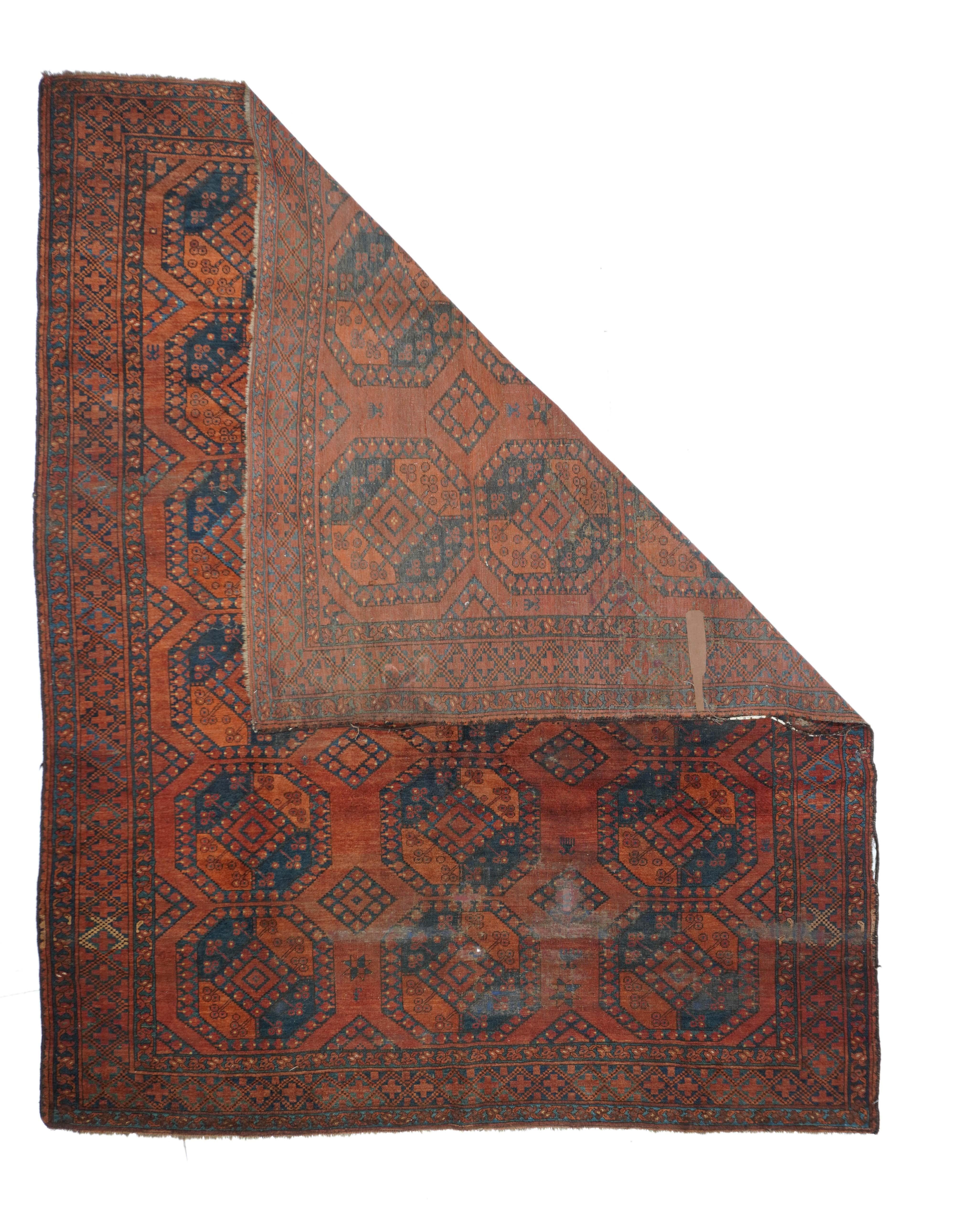  Antiker Bashir-Teppich 7' x 8'8''.