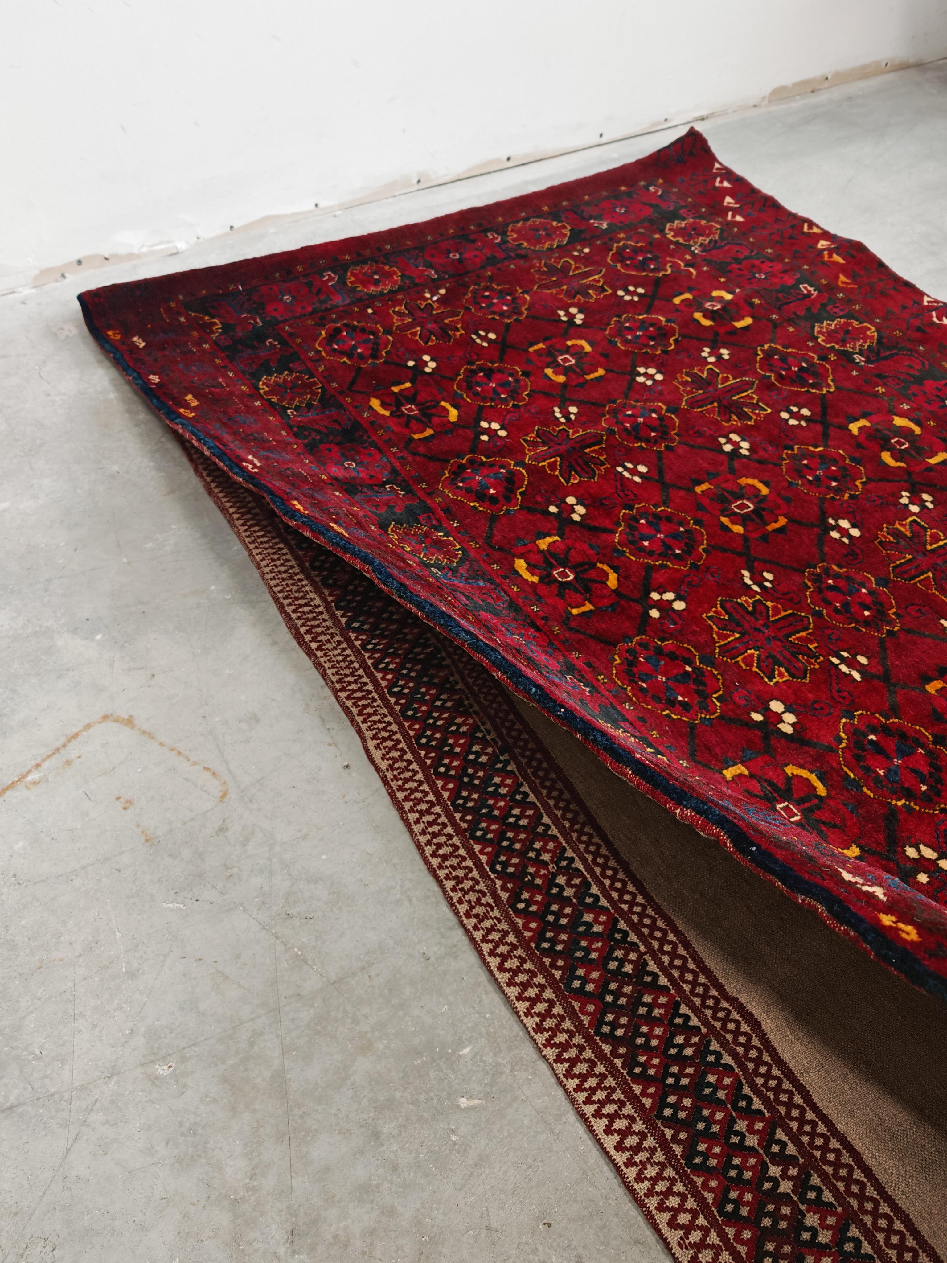 Afghano Antico Bashiri Chuval o sacco per riporre le cose in lana spessa e morbida, con tinte naturali in vendita