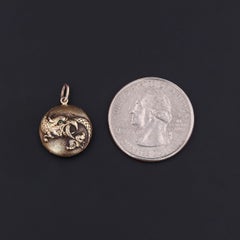 Antique Basilisk Conversion Charm of 14k Gold