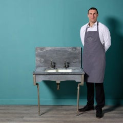 Antique Basin on Marble Stand with Legs