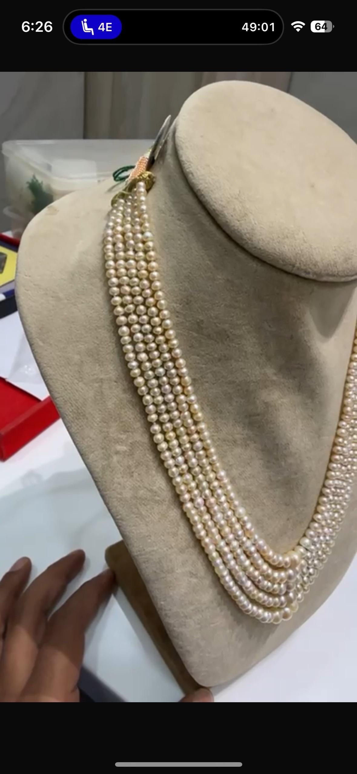 da uomo o donna Antica collana di perle di Basra 545 perle 252 carati 8,38 mm - 5,98 - 3,57 mm in vendita