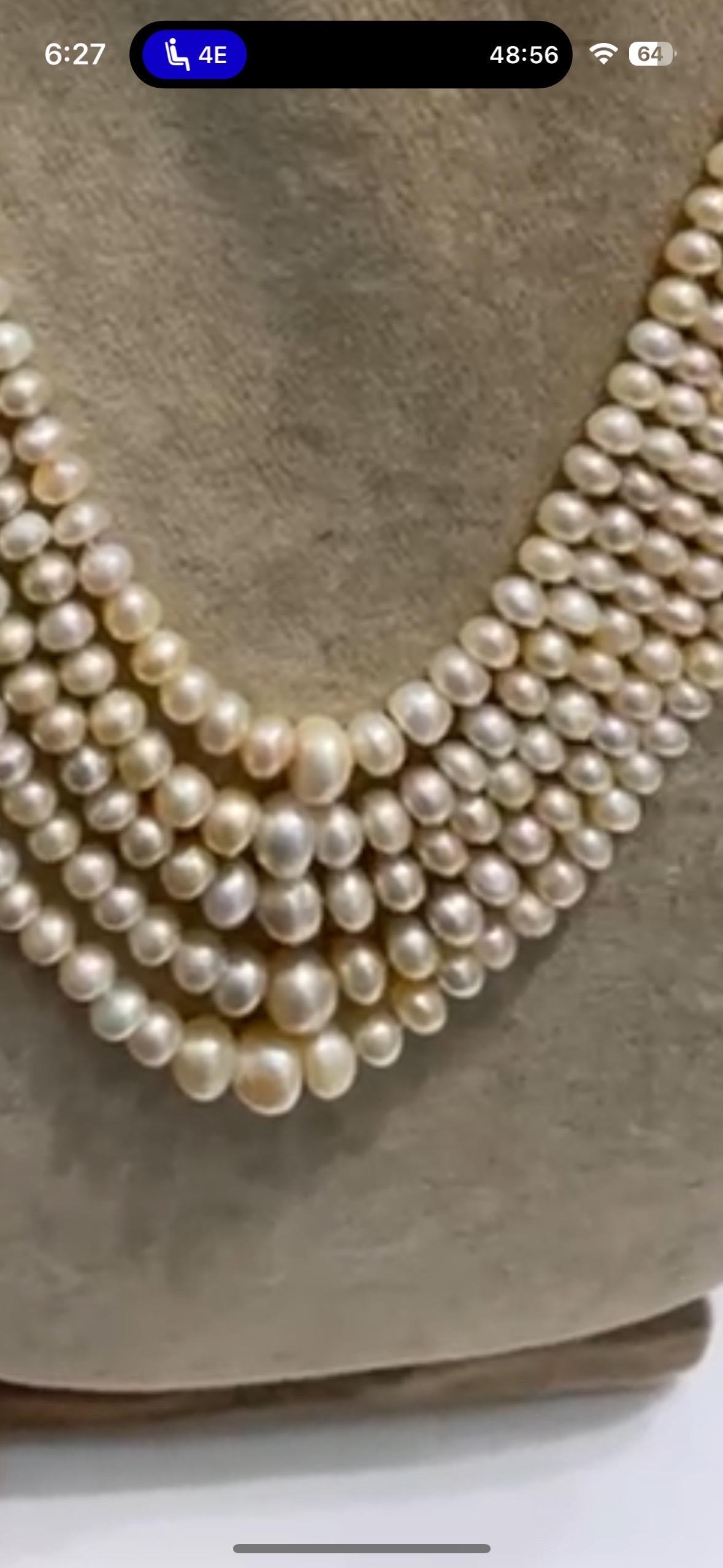 Antica collana di perle di Basra 545 perle 252 carati 8,38 mm - 5,98 - 3,57 mm in vendita 1