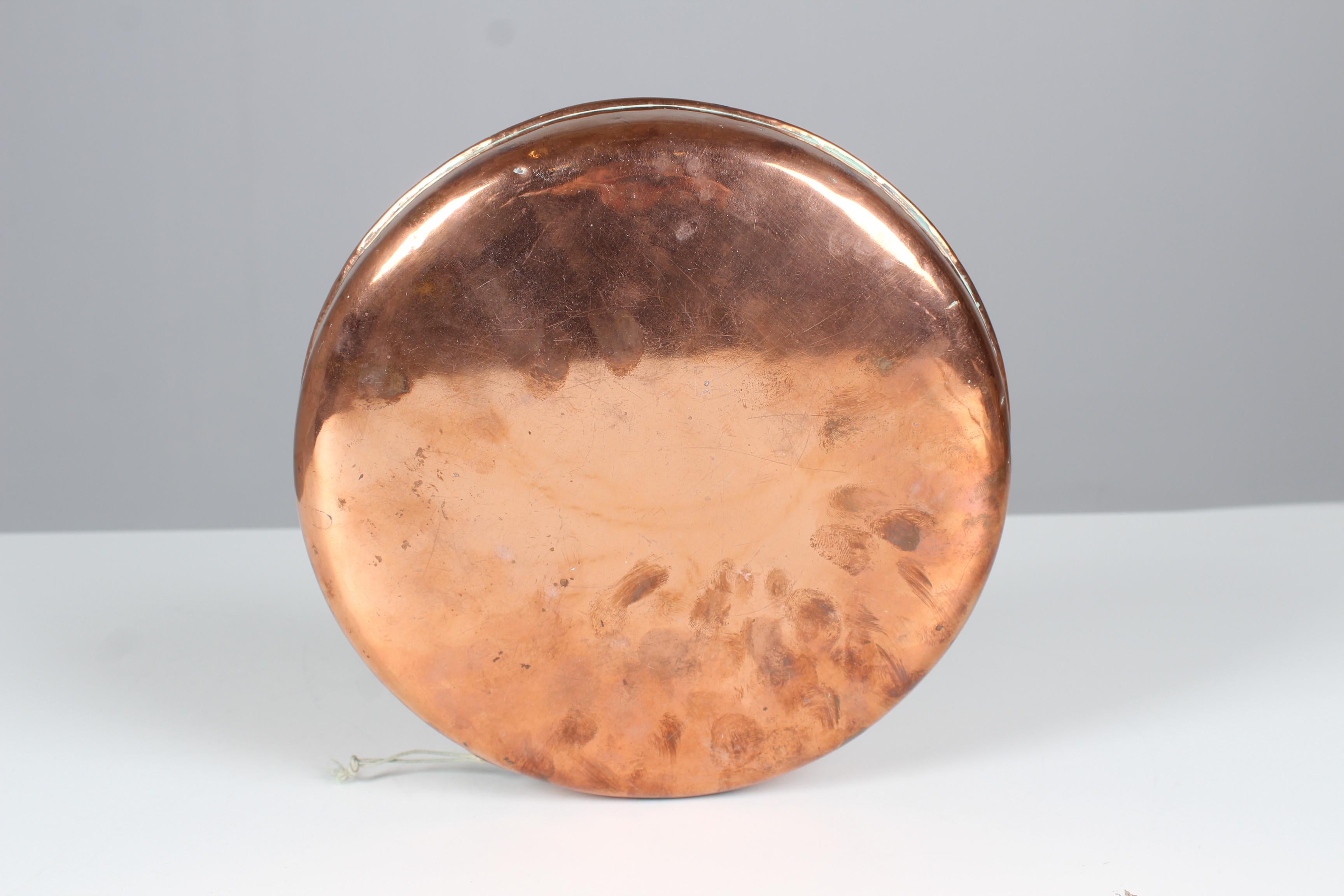 Antiker Bassinoire, Warming Pan, Kupfer, Frankreich, 1880er Jahre im Angebot 5