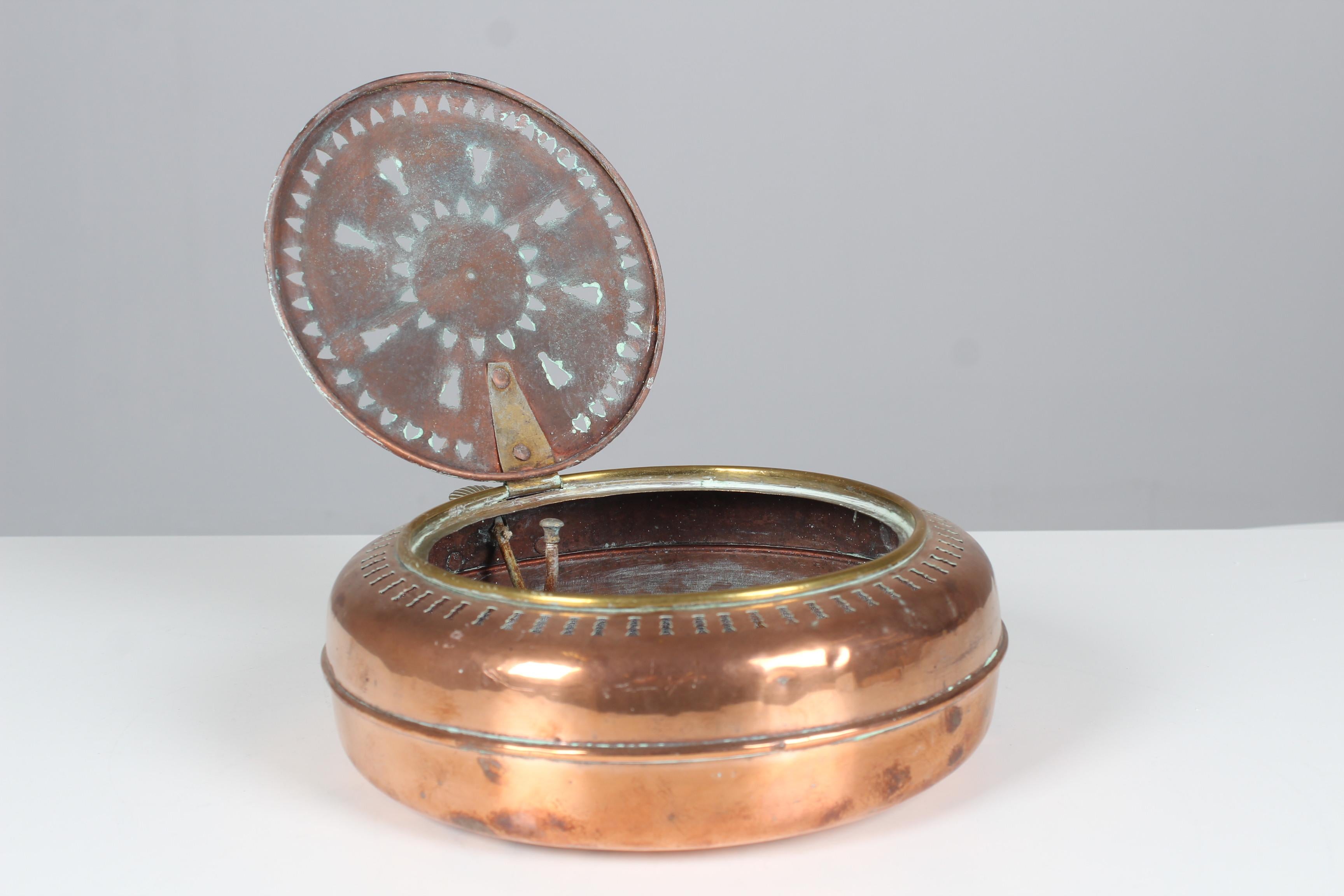 Antiker Bassinoire, Warming Pan, Kupfer, Frankreich, 1880er Jahre im Angebot 2