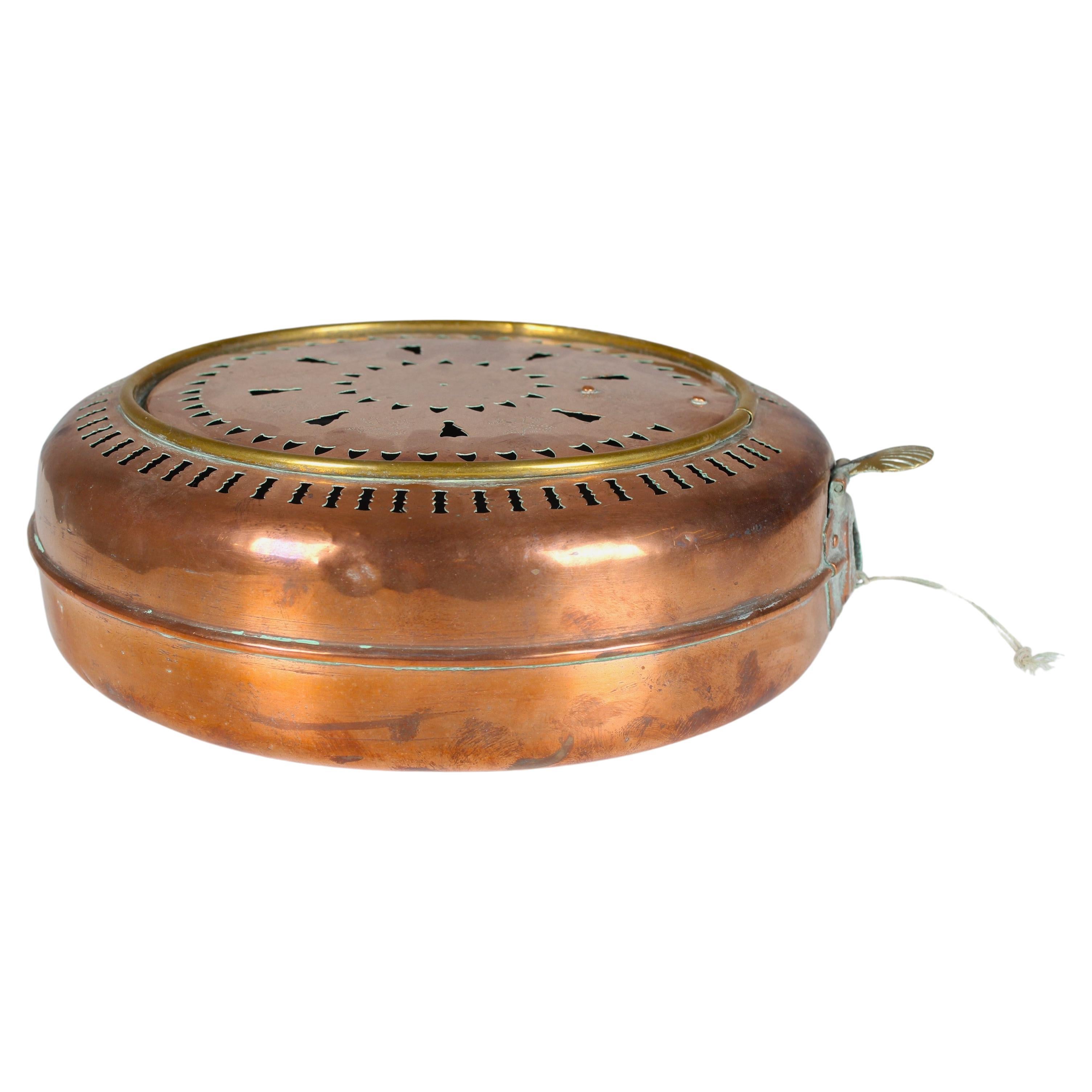 Antique Bassinoire, Warming Pan, Copper, France, 1880s For Sale