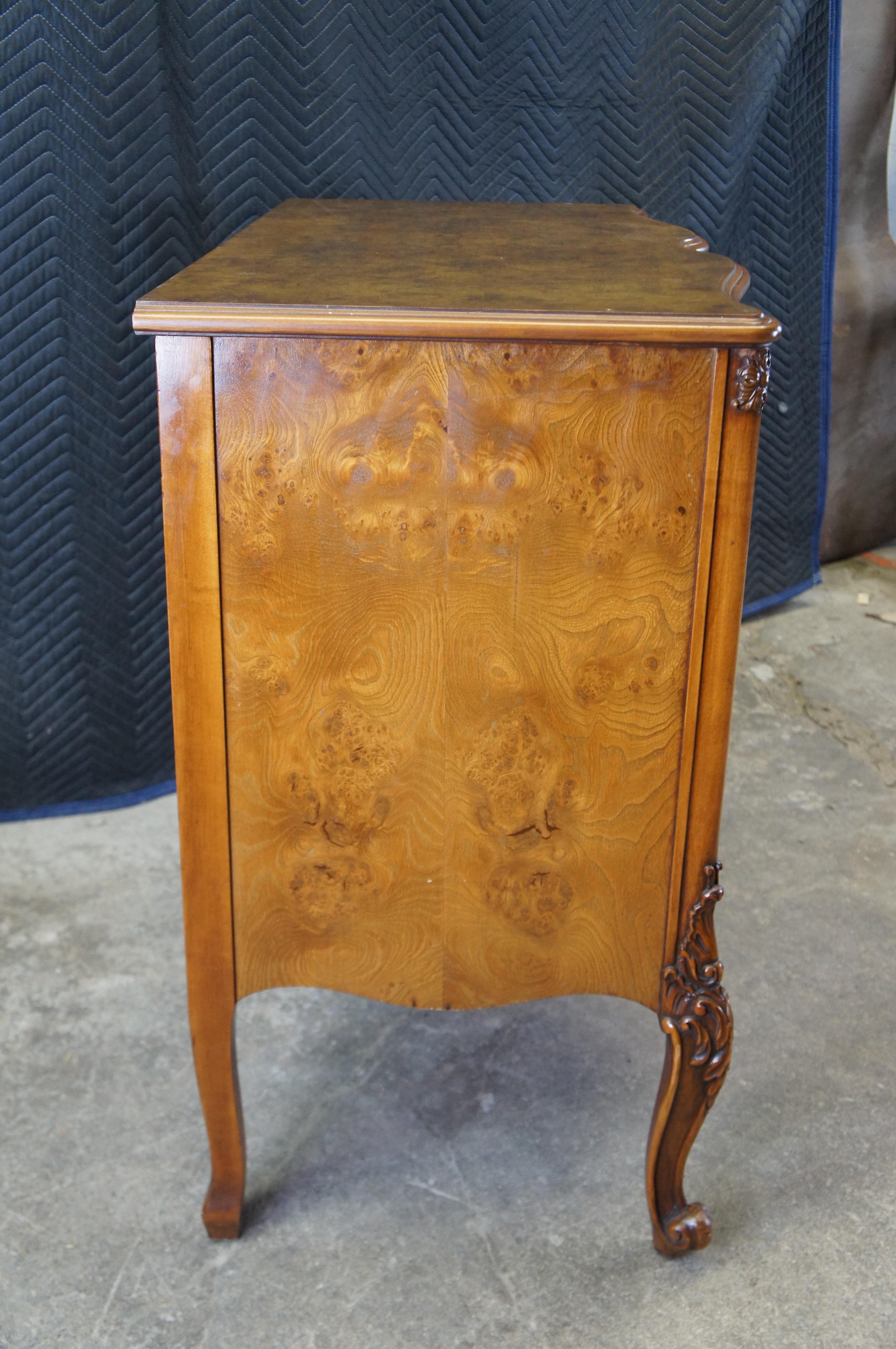 Antique Batesville French Louis XV Carpathian Elm Buffet Console Server Cabinet 8