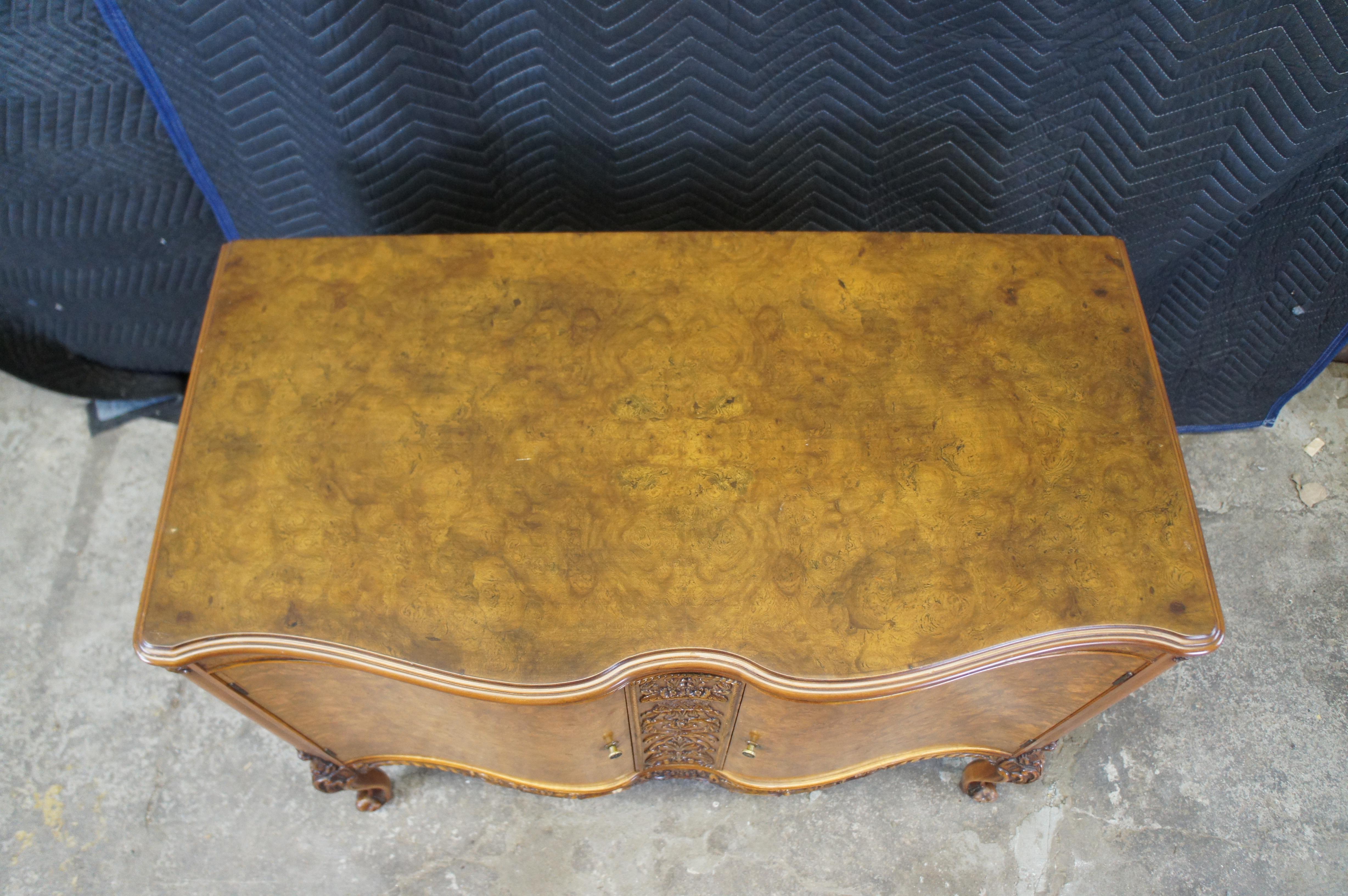 Antique Batesville French Louis XV Carpathian Elm Buffet Console Server Cabinet 1